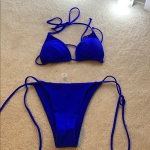 Blue bikini set